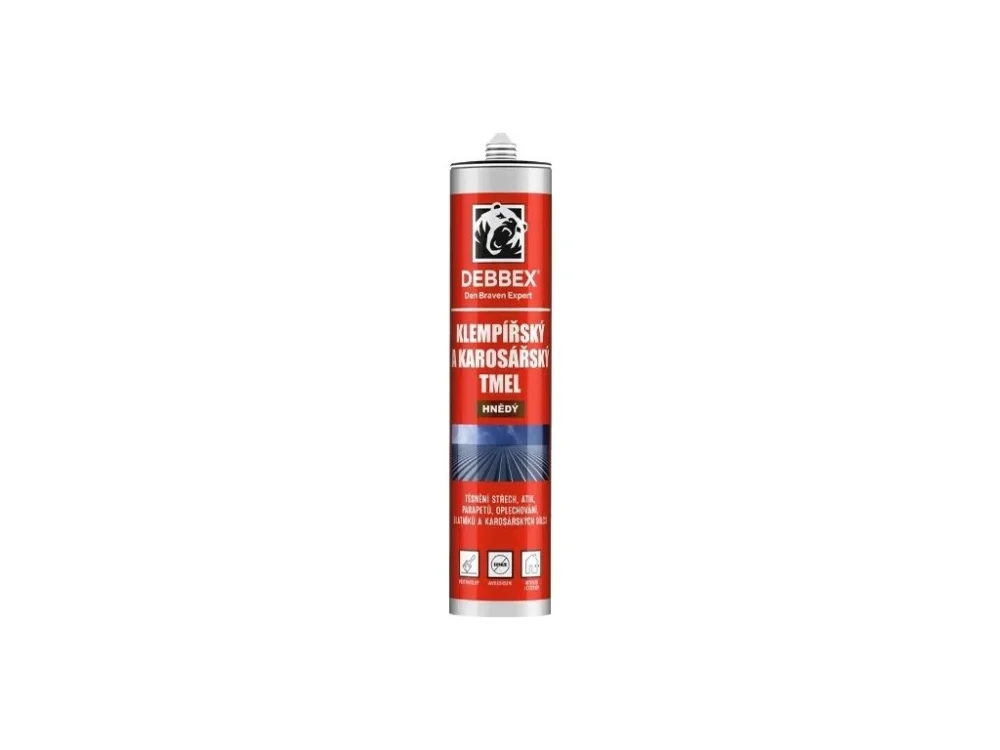 Klempířský a karosářský tmel 280 ml HNĚDÝ Den Braven Top Prodej