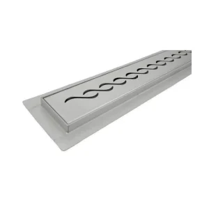 Značkový Koupelnový sprchový žlab nerezový s roštem Braid 900 mm