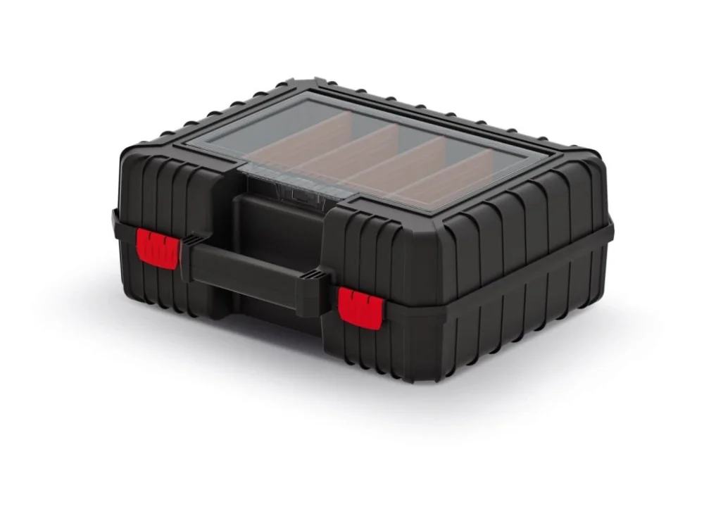 Kufr na nářadí HEAVY černý 384 x 335 x 144 mm (přepážky) Výprodej