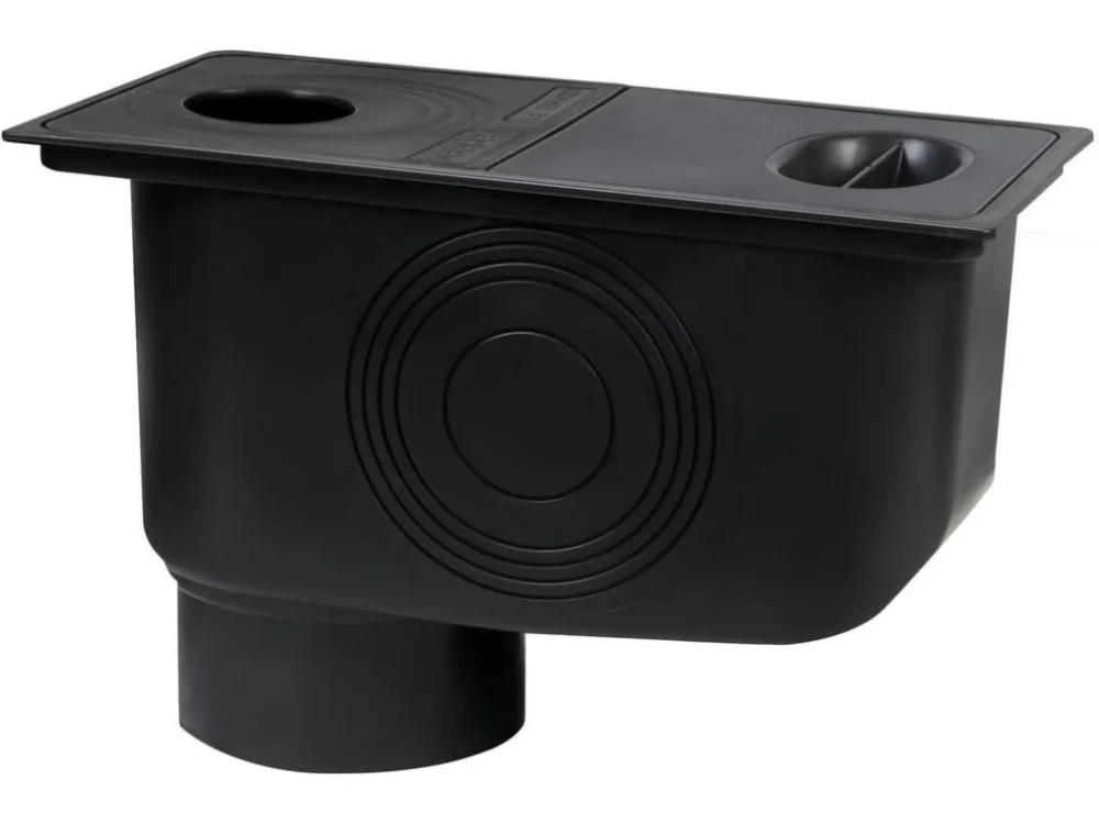 Akce Lapač střešních splavenin BIELBET 50-110 mm se spodním odtokem DN110 černý