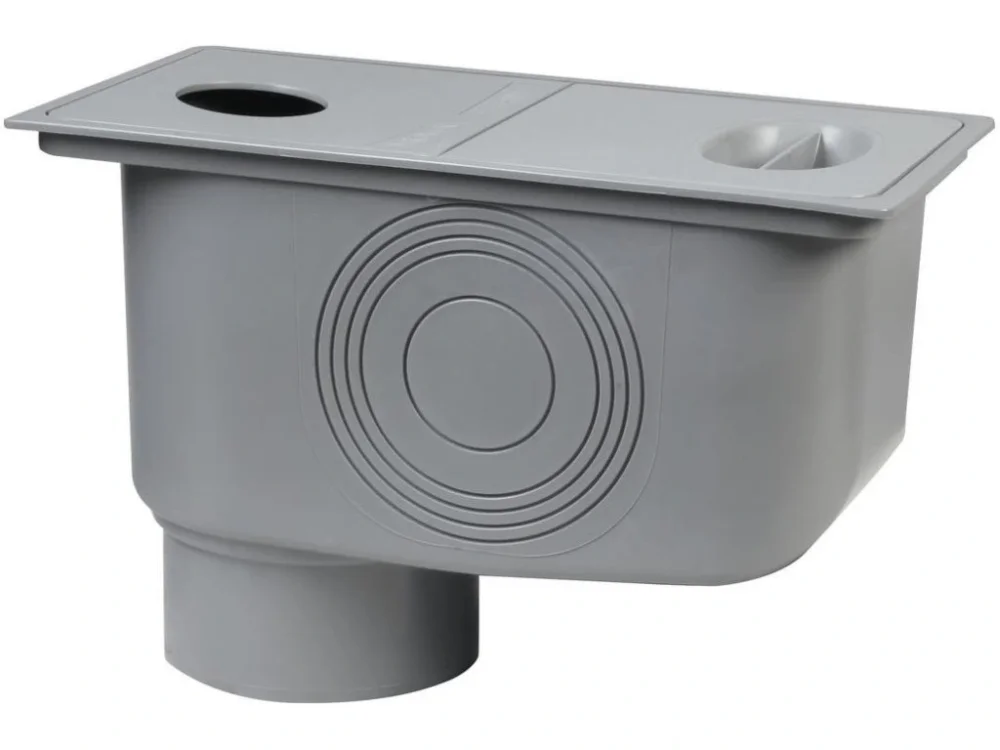 Lapač střešních splavenin BIELBET 50-110 mm se spodním odtokem DN110 šedý Nejprodávanější