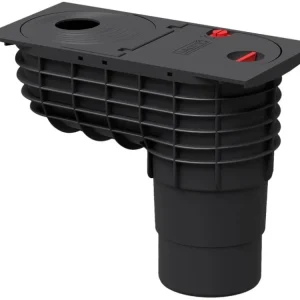 Značkový Lapač střešních splavenin LIKOV GRT 50-125 mm se spodním odtokem DN110/125 černý