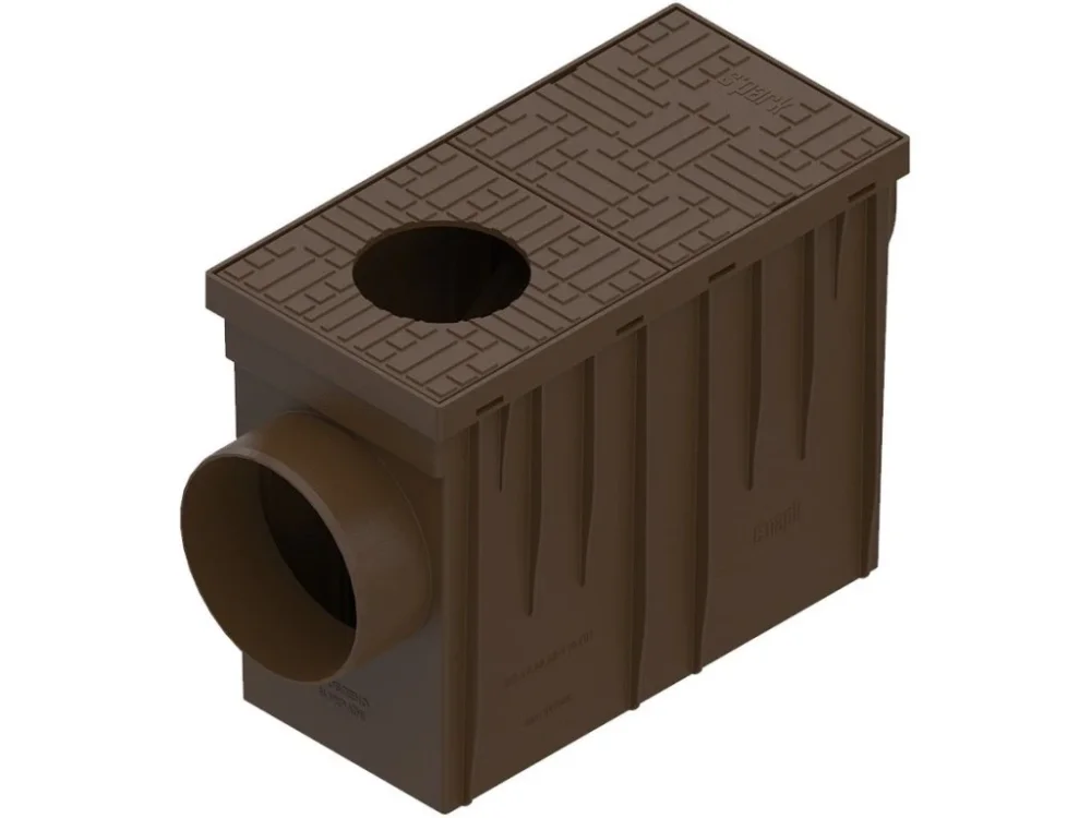 Autentický Lapač střešních splavenin VODALAND EASY 90-110 mm s bočním odtokem DN110 hnědý