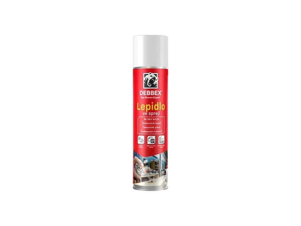 Akční Cena Lepidlo ve spreji na bázi butylu DEN BRAVEN DEBBEX 400 ml nažloutlé