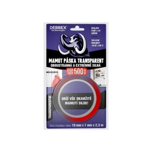 Akce Oboustranná páska High Tack CLEAR 19 mm x 2,5 m BLISTR, 3"core - Den Braven