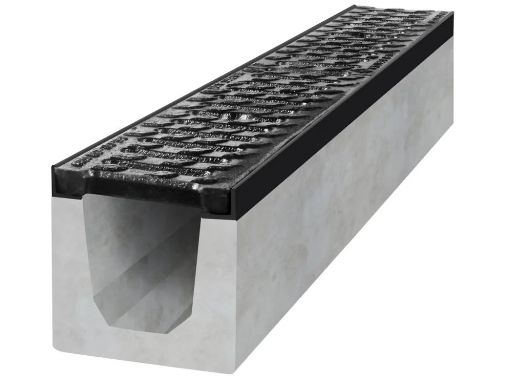 Top Prodej Odvodňovací betonový žlab BIELBET B125 s litinovou mříží 1000 x 150 x 150 mm