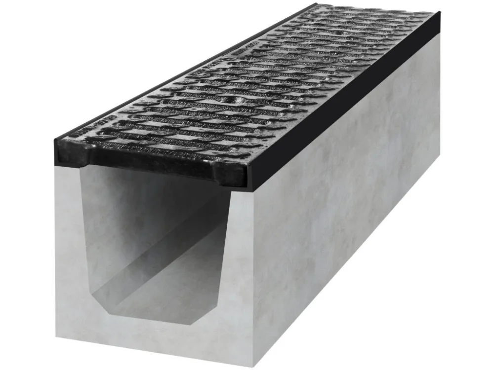 Kup Teď Odvodňovací betonový žlab BIELBET B125 s litinovou mříží 1000 x 200 x 200 mm