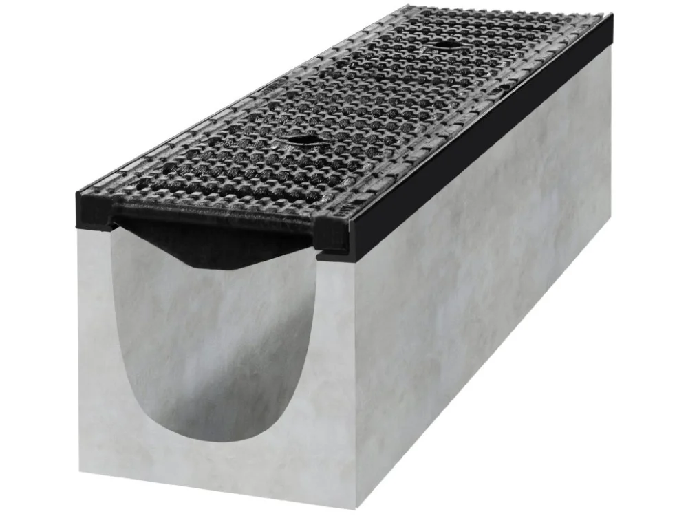 Omezená Nabídka Odvodňovací betonový žlab BIELBET D400 s litinovou mříží 1000 x 250 x 300 mm