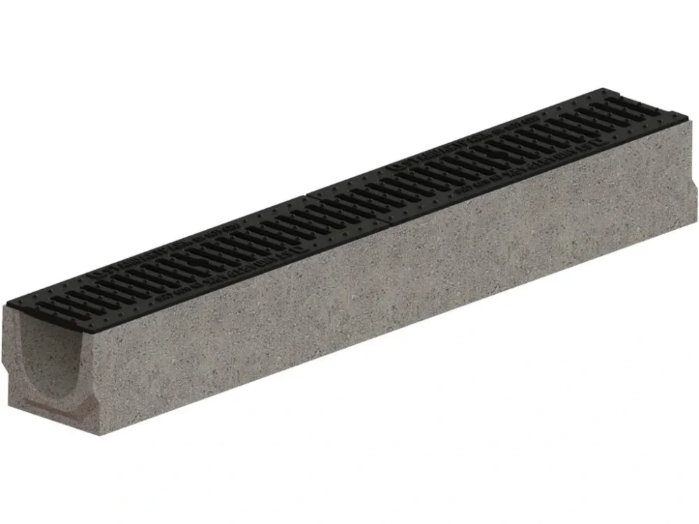 Finální Výprodej Odvodňovací betonový žlab VODALAND BASE C250 s litinovou mříží 1000 x 140 x 150 mm