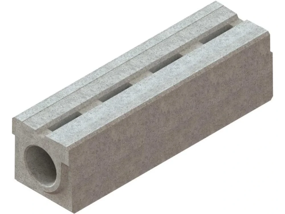 Nová Kolekce Odvodňovací betonový žlab VODALAND MONO E600 štěrbinový 1000 x 286 x 292 mm