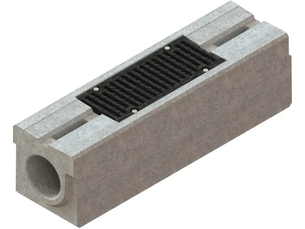 Super Cena Odvodňovací betonový žlab VODALAND MONO E600 štěrbinový s revizí 1000 x 286 x 292 mm
