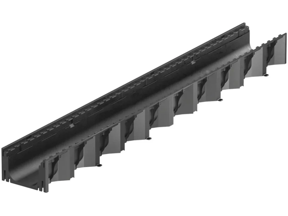Odvodňovací plastový žlab ACO HEXASELF A15-B125 bez mříže 1000 x 129 x 79 mm Nízká Cena