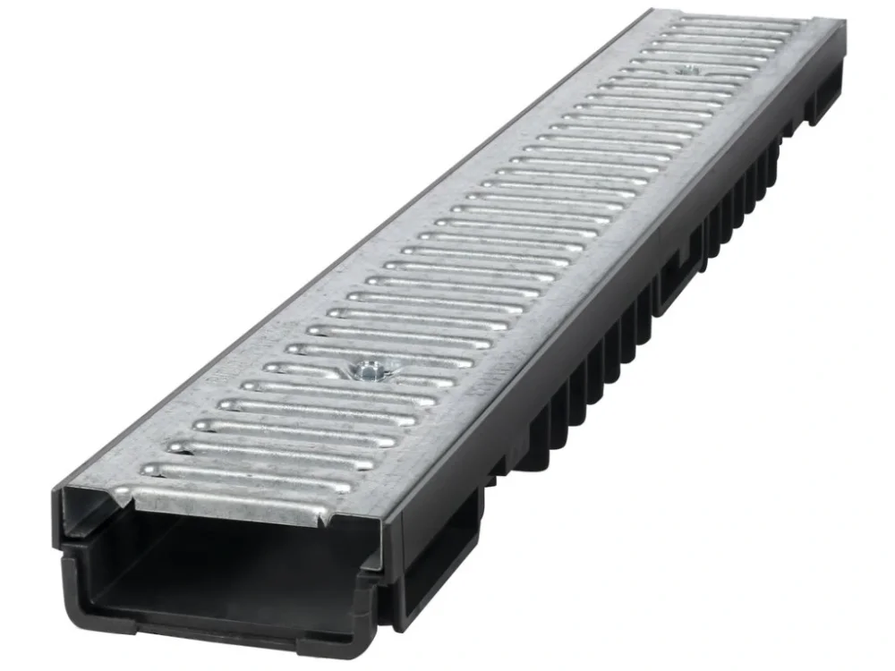 Ihned K Objednání Odvodňovací plastový žlab BIELBET A15 s pozinkovanou mříží 1000 x 130 x 55 mm