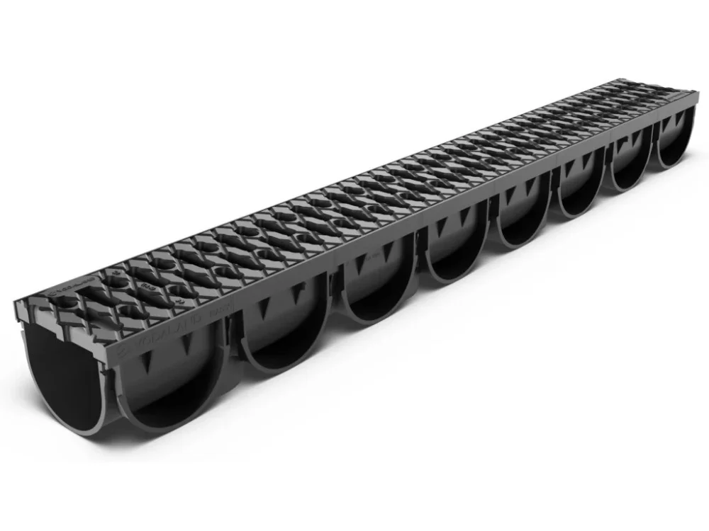 Objednat Nyní Odvodňovací plastový žlab VODALAND EASY A15 s plastovou mříží 1000 x 125 x 100 mm