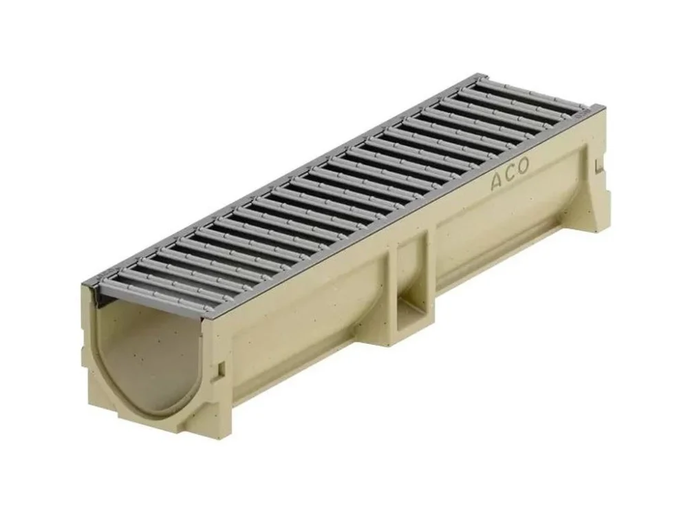 Odvodňovací polymerbetonový žlab ACO EUROSELF A15 s pozinkovanou mříží 500 x 118 x 100 mm Speciální Cena
