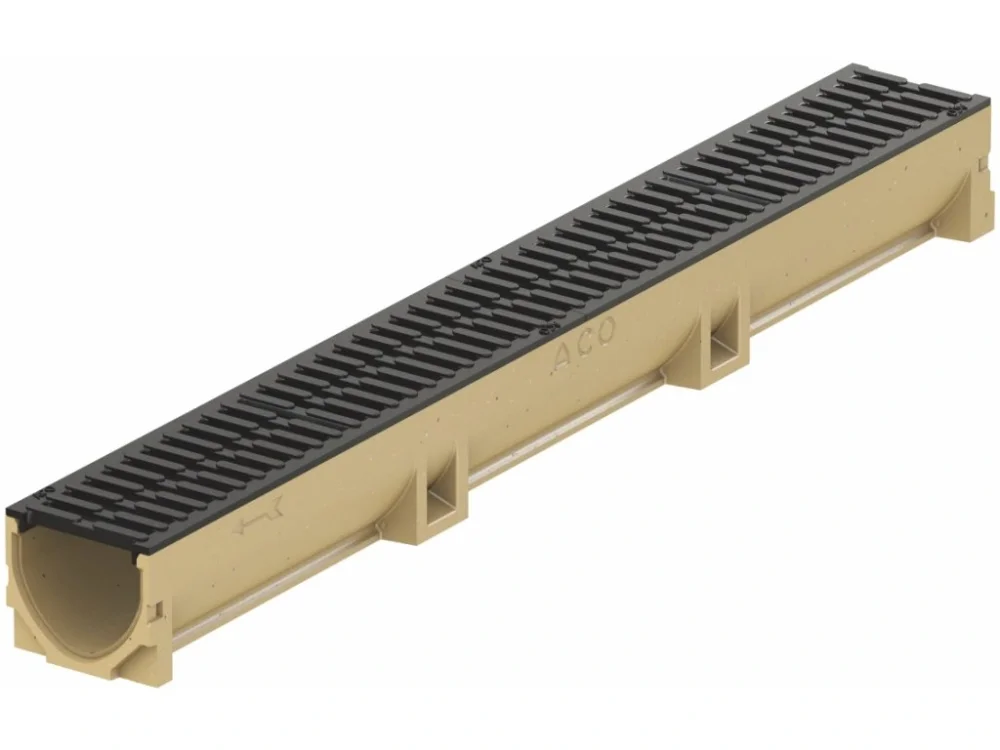Odvodňovací polymerbetonový žlab ACO EUROSELF B125 s litinovou mříží 1000 x 118 x 104 mm Vrácení Zdarma