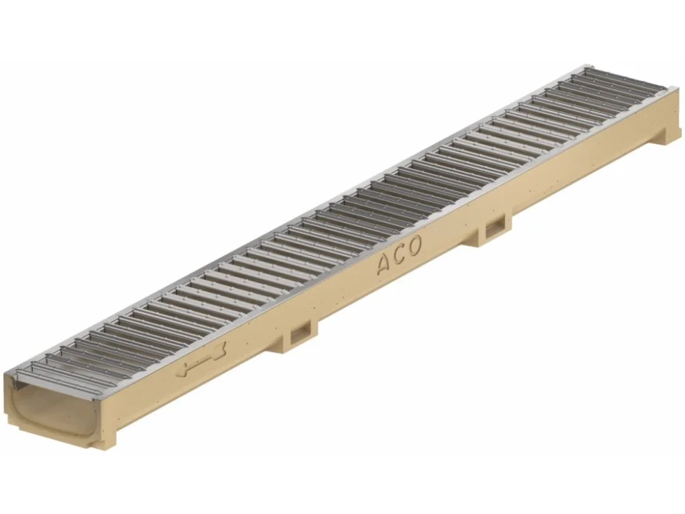 Omezená Nabídka Odvodňovací polymerbetonový žlab ACO EUROSELF MINI A15 s pozinkovanou mříží 1000 x 118 x 58 mm