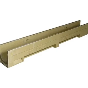 Značkový Odvodňovací polymerbetonový žlab ACO N100 TYP 0.0 A15-C250 bez mříže a spádu dna 1000 x 130 x 130 mm