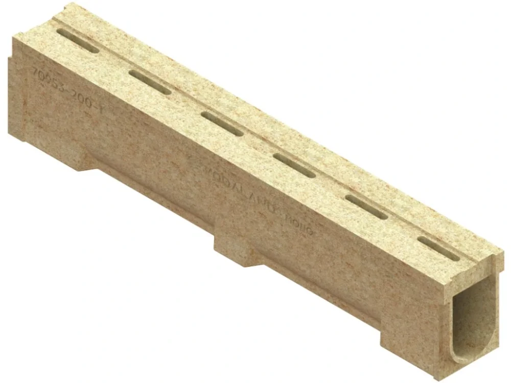 Časově Omezené Odvodňovací polymerbetonový žlab VODALAND MONO C250 štěrbinový 1000 x 140 x 200 mm