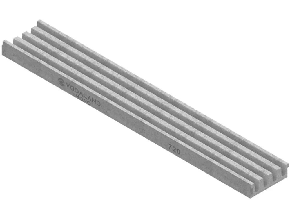 Odvodňovací polymerbetonový žlab VODALAND MONO C250 štěrbinový 1000 x 150 x 50 mm šedý Nejlepší Volba