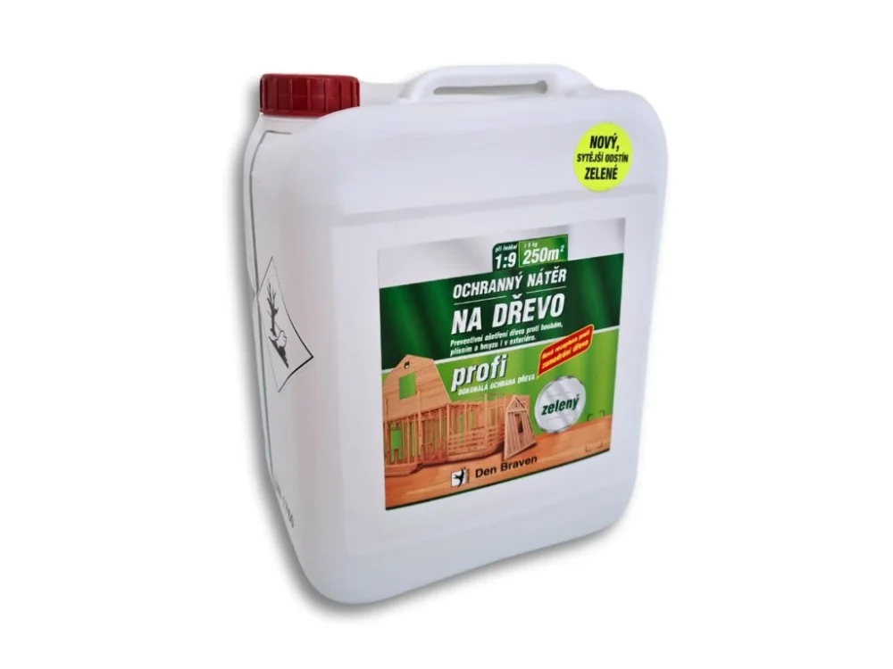 Bezpečná Platba Ochranný nátěr na dřevo PROFI 5 kg DEN BRAVEN zelený