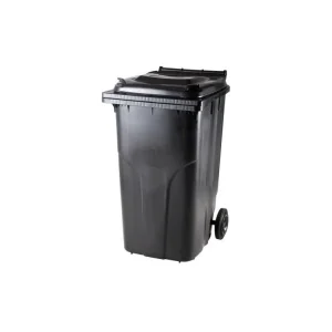 Zlevněný Plastová popelnice 240 litrů PVC hranatá černá