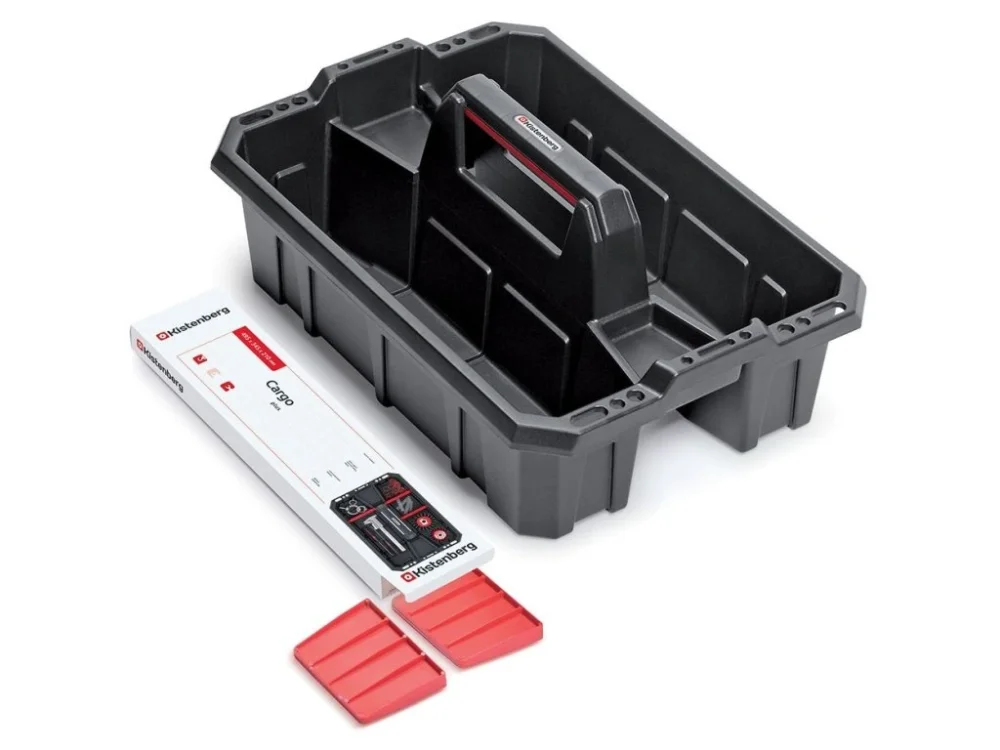 Přepravka na nářadí s přepážkami CARGO PLUS černá 395 x 295 x 190 mm Novinka