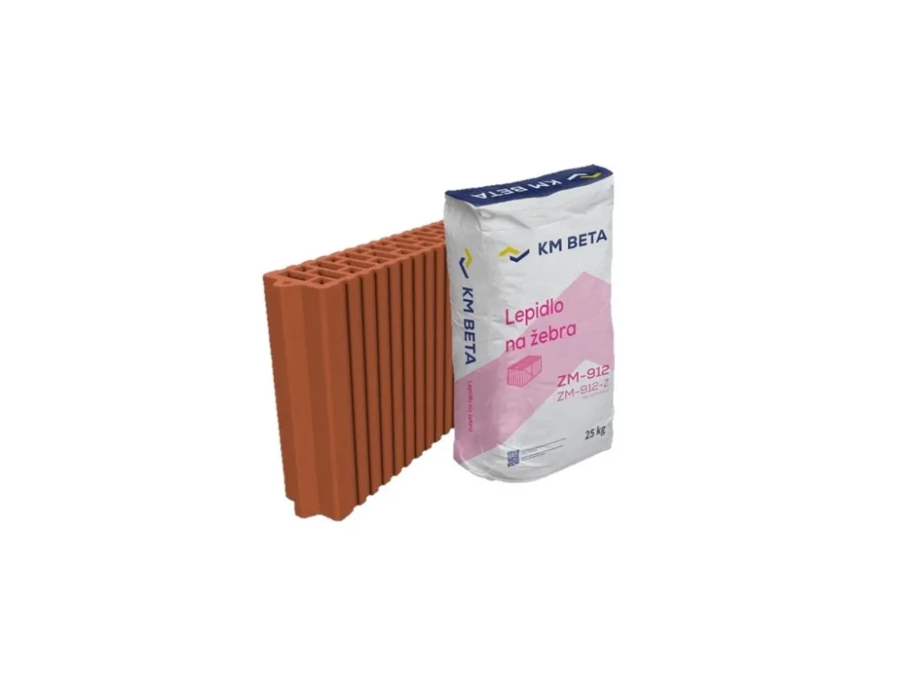 Příčka broušená Profiblok 80 Brus 497 × 80 × 249 mm KM BETA s lepidlem na žebra Super Cena