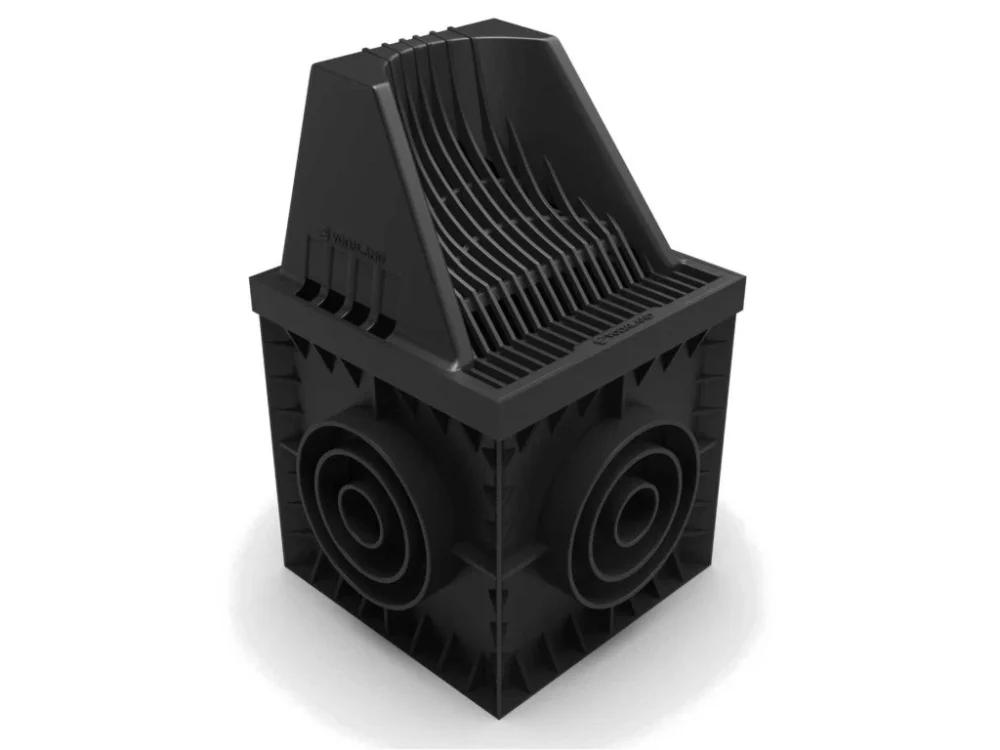 Revizní šachta VODALAND BASE 300 x 300 mm plastová s plastovým roštem 3D A15 50-160 mm černá Sleva