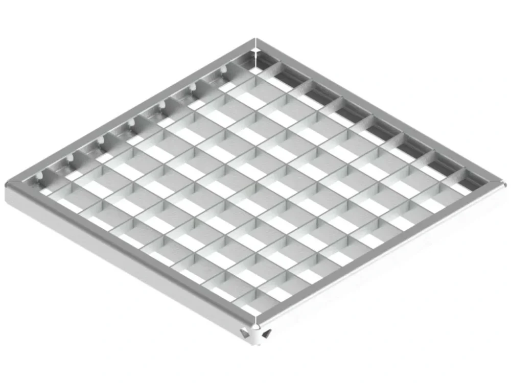 Expresní Doručení Rošt pochozí A15 pro revizní šachtu VODALAND BASE pozinkovaný 300 x 300 mm šedý