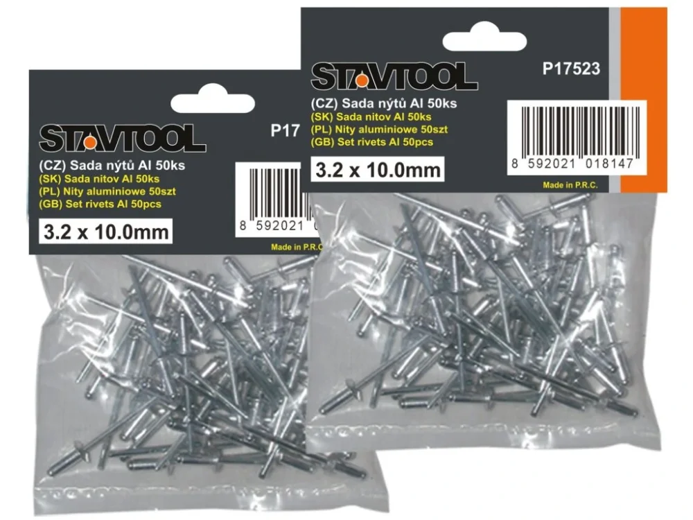 Sada hliníkových nýtů 4.0 x 10 mm 50 ks Vrácení Zdarma
