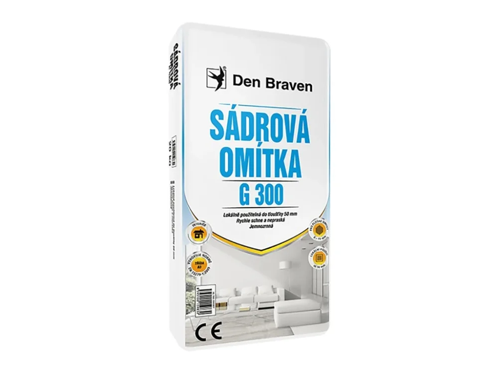 Nakupujte Hned Sádrová omítka bílá 5 kg G300 SUPER JEMNÁ Den Braven