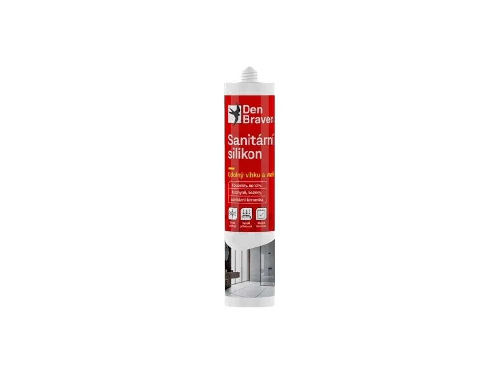 Sanitární silikon 280 ml bílý Den Braven Pouze Dnes