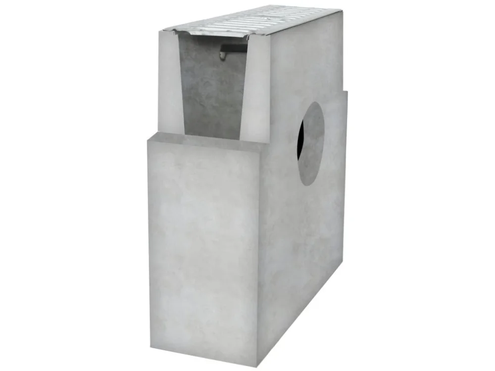 Sběrná betonová vpusť BIELBET A15 s pozinkovanou mříží 333 x 130 x 380 mm 120 mm Sleva