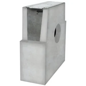 Značkový Sběrná betonová vpusť BIELBET A15 s pozinkovanou mříží 333 x 130 x 380 mm 160 mm