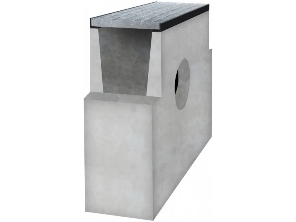 Sběrná betonová vpusť BIELBET A15 s pozinkovanou mříží 500 x 250 x 700 mm 200 mm Cenově Výhodný