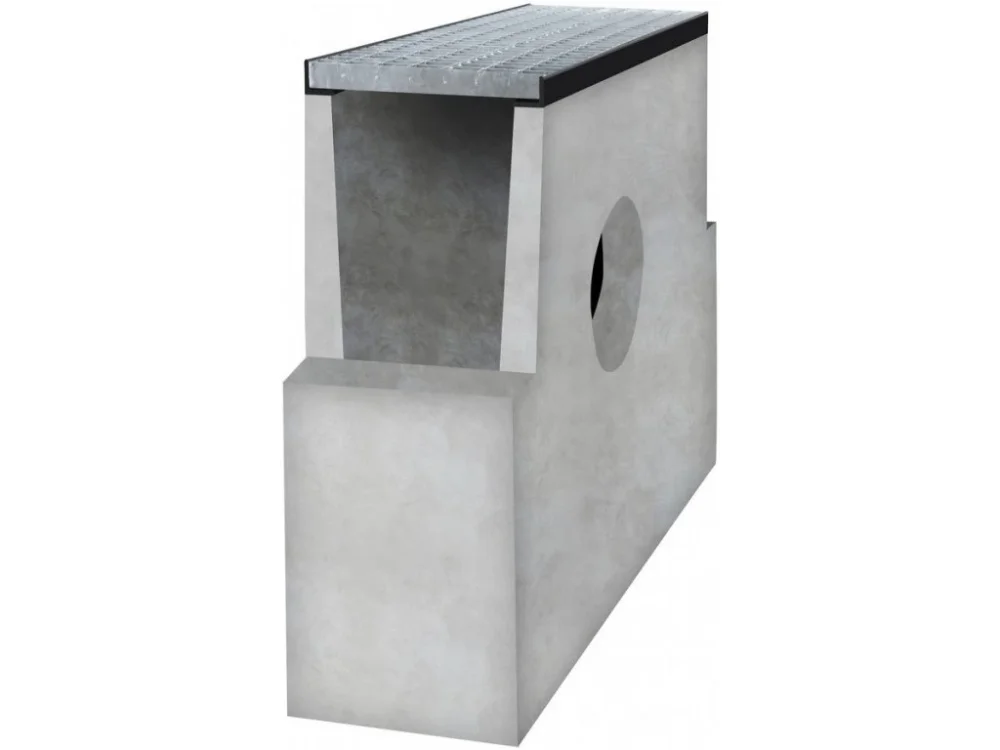 Sběrná betonová vpusť BIELBET A15 s pozinkovanou mříží 500 x 250 x 700 mm 300 mm Cenově Výhodný