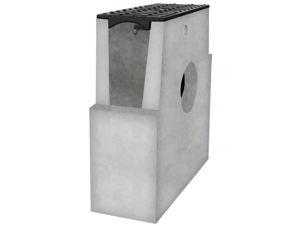 Sběrná betonová vpusť BIELBET B125 s litinovou mříží 333 x 130 x 380 mm 160 mm Oblíbený