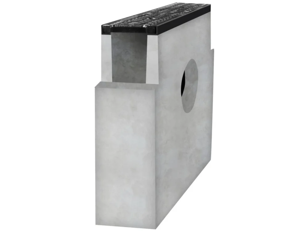 Aktuální Sběrná betonová vpusť BIELBET B125 s litinovou mříží 500 x 150 x 500 mm 150 mm