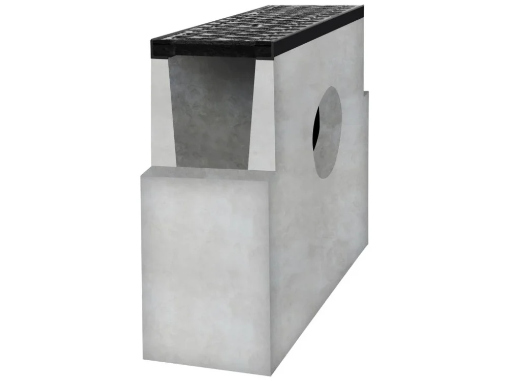 Sběrná betonová vpusť BIELBET B125 s litinovou mříží 500 x 200 x 500 mm 200 mm Novinka