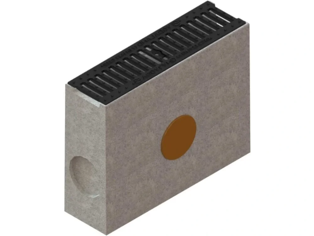Rychlé Dodání Sběrná betonová vpusť VODALAND BASE C250 s litinovou mříží 500 x 140 x 390 mm