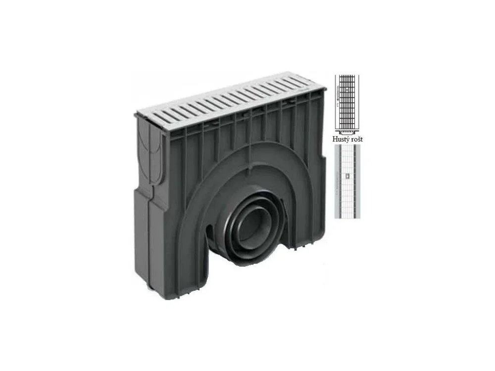 Nejlepší Cena Sběrná plastová vpusť TECHNODRAIN NEO 100H B125 s pozinkovanou mříží 500 x 150 x 445 mm