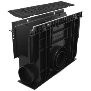 Značkový Sběrná plastová vpusť VODALAND BASE B125 s plastovou mříží 500 x 156 x 365 mm
