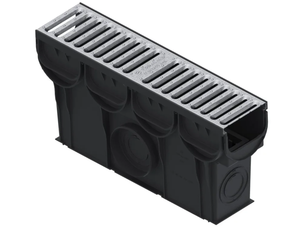 Sběrná plastová vpusť VODALAND EASY A15 s pozinkovanou mříží 500 x 125 x 250 mm Přímo Od Výrobce