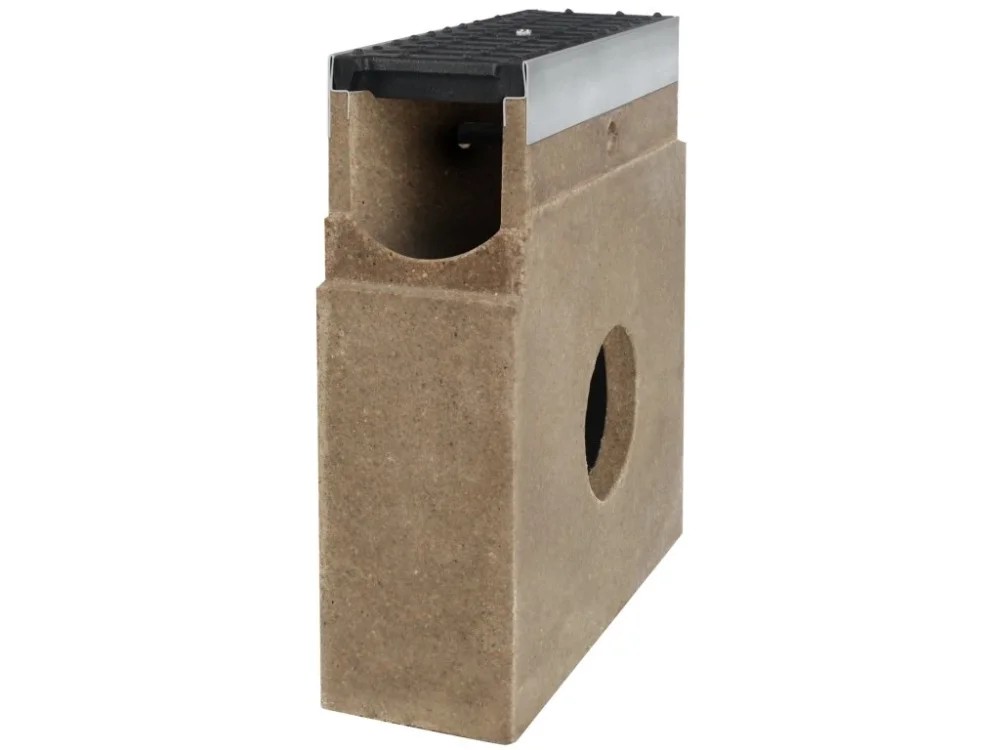 Nová Kolekce Sběrná polymerbetonová vpusť BIELBET C250 s litinovou mříží 333 x 130 x 400 mm 130 mm