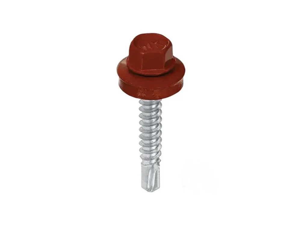 Šroub samovrtný WF 5,5 x 25 mm pro kotvení plechu do oceli 5 mm RAL 3009 250 ks Autentický