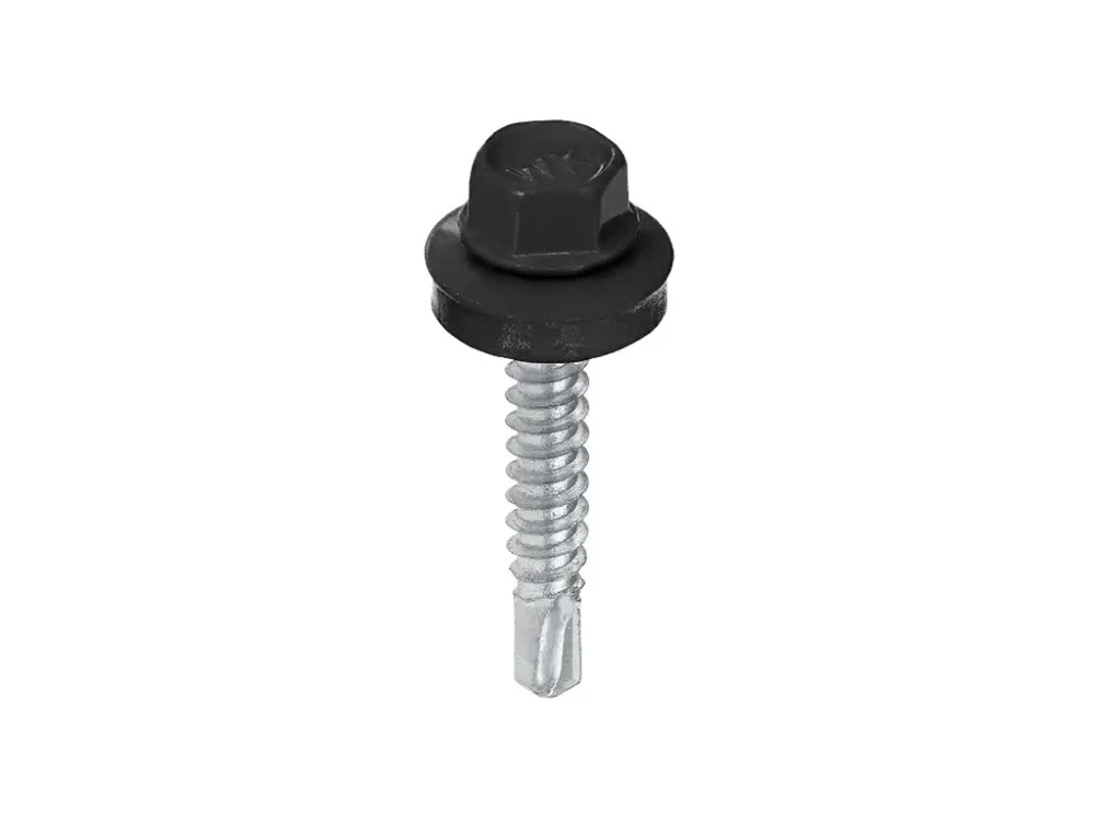 Šroub samovrtný WF 5,5 x 25 mm pro kotvení plechu do oceli 5 mm RAL 9005 250 ks Top Prodej