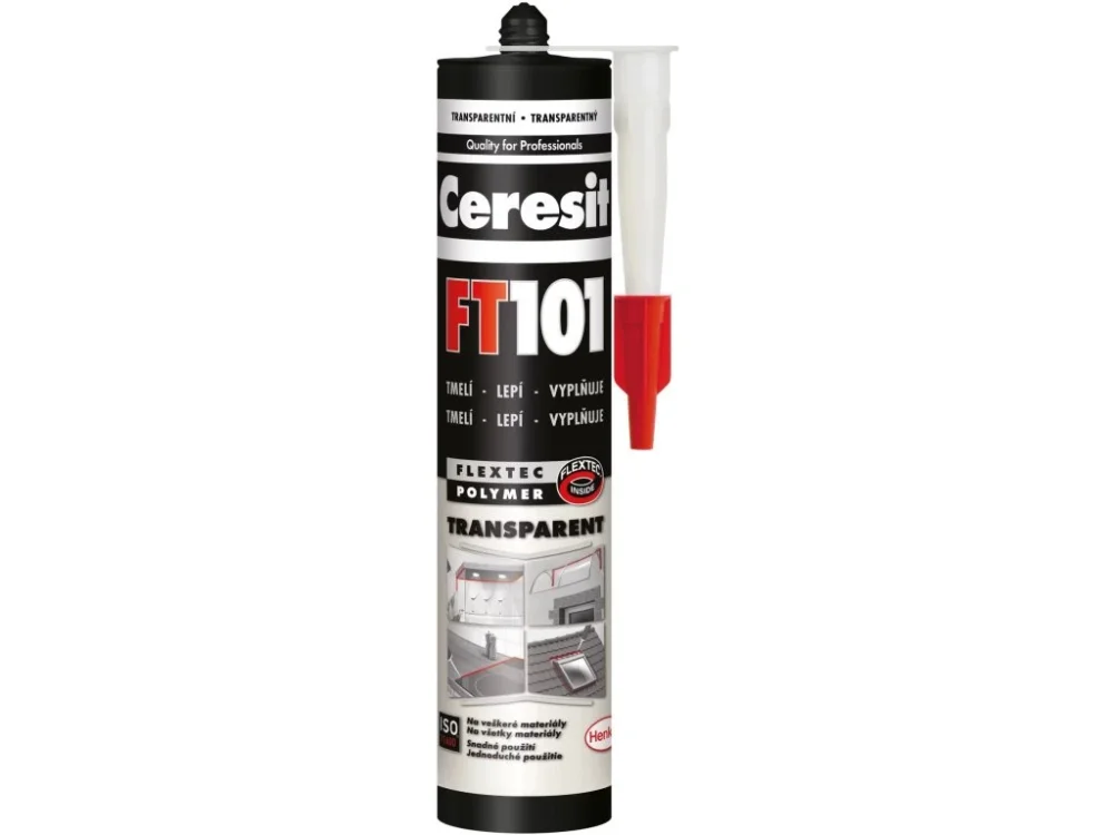 Univerzální lepící tmel FT 101 - 280 ml transparentní Ceresit Vrácení Zdarma