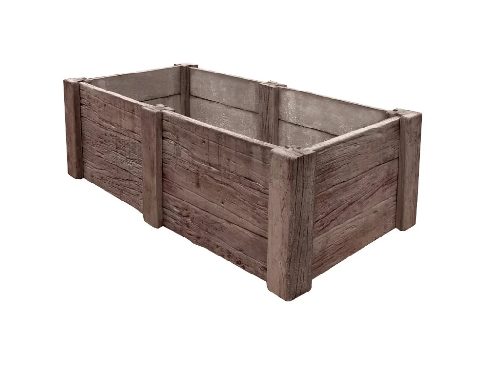 Vyvýšený záhon DITON 235 x 126 x 75 cm dub tmavý Nízká Cena