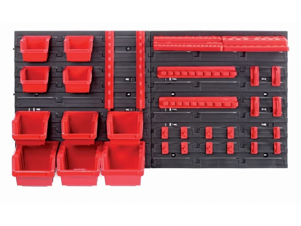 Závěsný panel s 10 boxy a 22 držáky na nářadí ORDERLINE 800 x 195 x 400 mm Ihned K Objednání